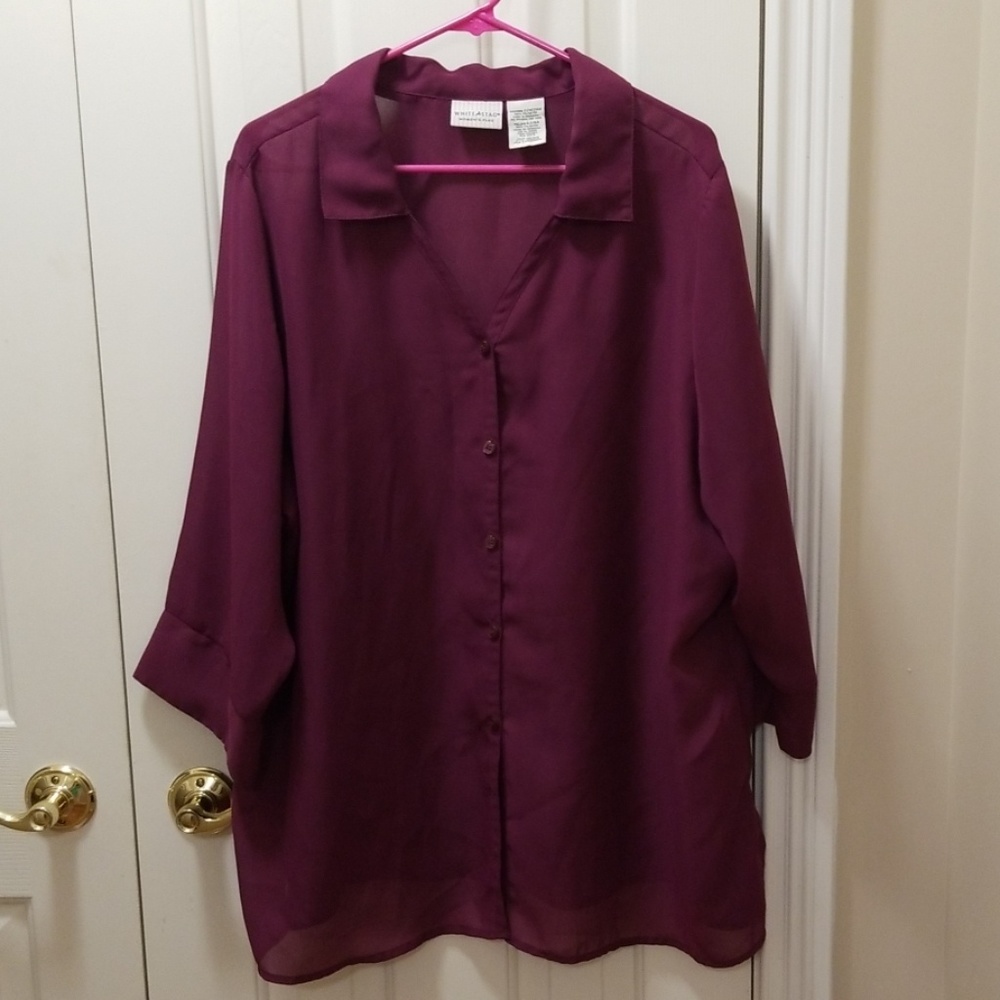 3/$15 White Stag sheer blouse sz 22/24W
